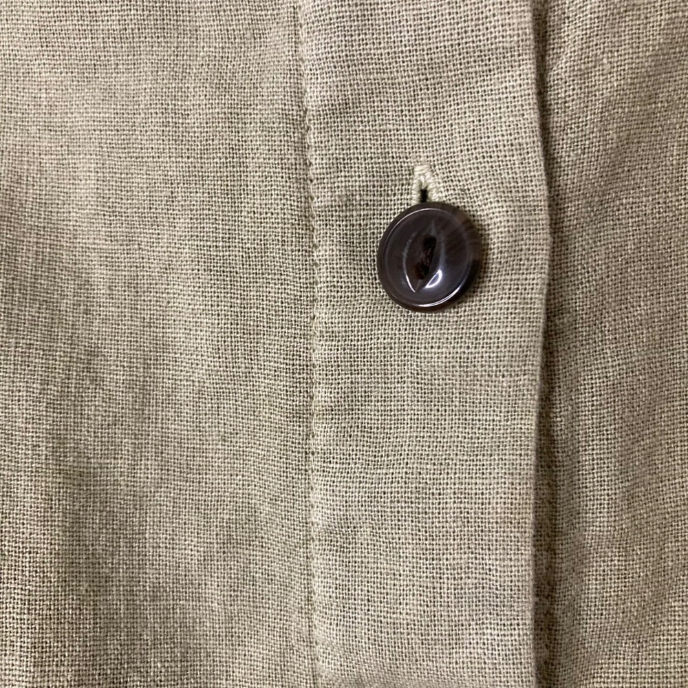 Sage Green Linen Blend Button Front Midi Skirt L Universal Thread Boho Coastal - Picture 5 of 12